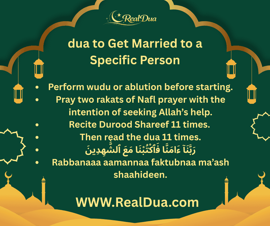 Best Quranic dua to Get Married to a Specific Person